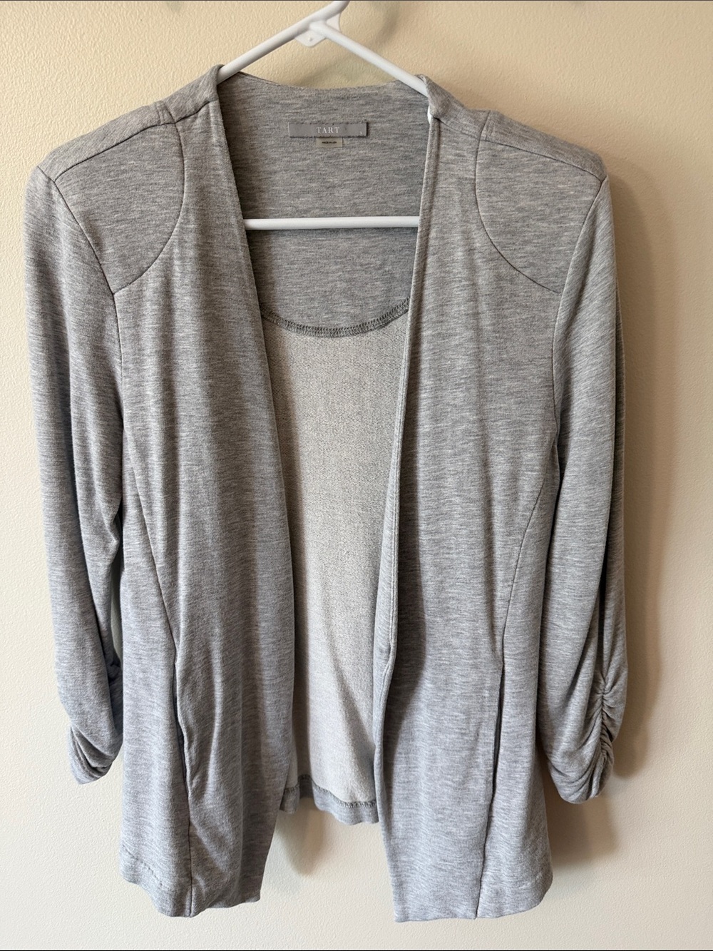 Tart Collections Light Gray Open-Front Women's Cardigan